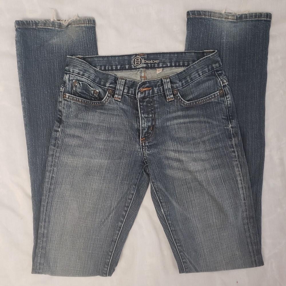 Vintage Bebe Jeans- Caren Embroidered Icon, sz. 27 - Picture 1 of 16